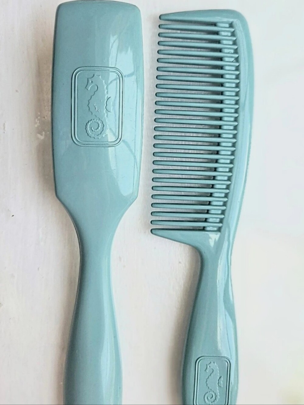 Vintage AVON Blue Brush & Comb Set For Long or Wet Hair Turquoise Vintage 1970’s